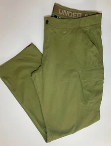 Under Armour Cargo Trousers Mens W40" L32" Khaki Green Pants Relaxed Fit - Picture 1 of 15