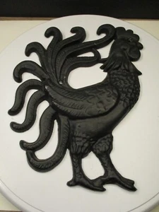 Gusseisen Metall Hahn Wanddeko 9 Zoll Landhaus Sammlerstück Hühner - Bild 1 von 2