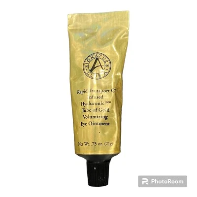 Signature Club A Rapid Transport C tubo hialurónico infundido de ungüento para ojos dorado Foto 1 de 3