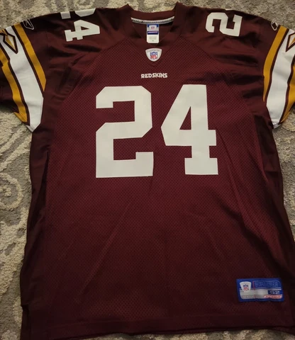 Authentic Reebok Washington Redskins #24 Champ Bailey Football Jersey Size 52 Cover