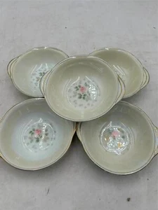5) NORITAKE ROSEBUD LUGGED CEREAL / SOUP BOWLS **READ** - Picture 1 of 4
