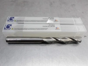 2 NEW! Blue Chip 1/2" Carbide Ballnose Endmill 2 Flute 6"OAL 49118032 - Picture 1 of 3