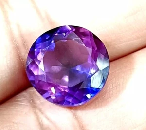 AA+ Blue Purple Sapphire Round 6-8 Ct Natural Ceylon  Loose Certified Gemstone - Picture 1 of 6