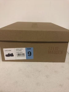 New Steve Madden Womens Platform Loafer Shoes Slip On Faux-leather Mules Black - Picture 1 of 7