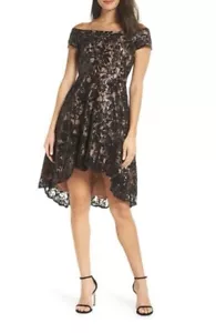 Junior/Teen Sz 7 Morgan & Co dress Black Lace - Picture 1 of 9