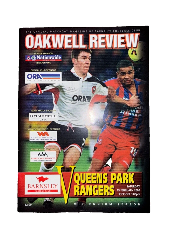 Football Programme Barnsley v Queens Park Rangers 1999-2000 - Image 1 of 1
