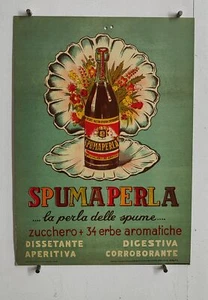 LOCANDINA CARTONATA 24x34 PUBBLICITA' SPUMAPERLA-C57-14 - Picture 1 of 1