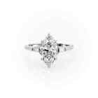 2.45 Ct IGI GIA Lab Grown Diamond Engagement Ring Marquise Cut 14K White Gold