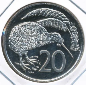 Nueva Zelanda 1986 veinte centavos 20c Isabel II - prueba - Imagen 1 de 3