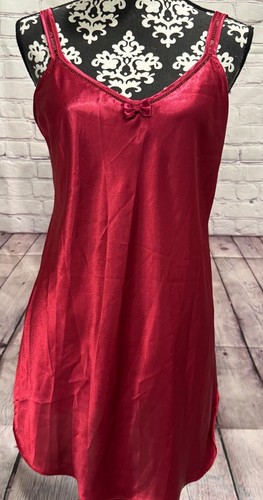 UNDERCOVER Abito da notte donna Secret Treasures in raso rosso tinta unita con spalline fiocco M