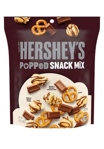 ⚫️ New Hershey's Popped Snack Mix Chocolate Candy Pretzels Popcorn Bag 8.5oz - Picture 1 of 2