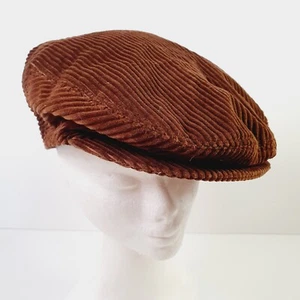Vintage Flat Cap Ambassador Brand Size 56/Small Brown Corduroy - Bild 1 von 10
