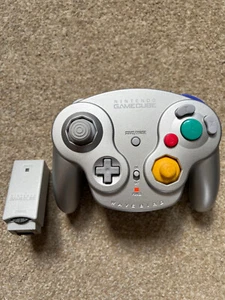 Official Nintendo GameCube Silver Platinum Wavebird Controller & Receiver VGC - Picture 1 of 8