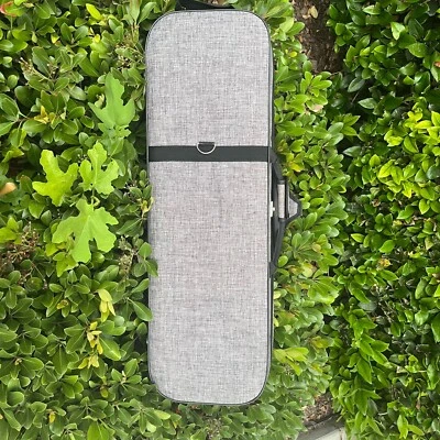 Violin hard case 4/4 full size grey case with Back Straps and Nice handle - Image 1 of 4