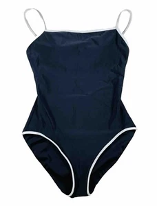 Calvin Klein Damen Einteiler Badeanzug schwarz-weißer Besatz integrierter BH Größe 10 - Bild 1 von 9