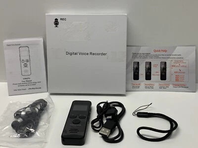 Mini Digital Voice Recorder 64GB Rechargeable PC Or Mac File Management USB MP3 - Image 1 of 4