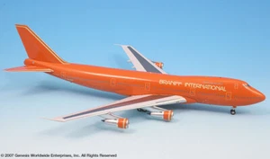InFlight 200 Braniff Ultra Orange 747-200 1:200 Scale Die-Cast Model Airplane  - Picture 1 of 4