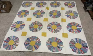 Vintage Handarbeit Dresdner Teller Design Quilt - Bild 1 von 5