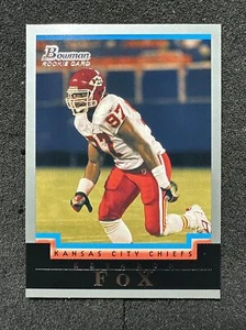 2004 Bowman Football Keyaron Fox #235 tarjeta de novato a radiocontrol Kansas City Chiefs - Imagen 1 de 3