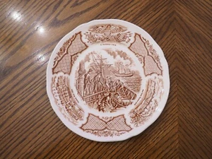 Nuevo plato(s) de pan/mantequilla ALFRED MEAKIN Staffordshire Inglaterra FAIR WINDS BROWN - Imagen 1 de 3