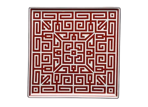 Richard Ginori Gio Ponti - Tray Emptying Labirinto Scarlet Porcelain - Picture 1 of 2