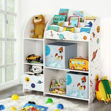 Organizzatore per Giocattoli, Libreria per Bambini, portagiochi Bianco GKR42WT