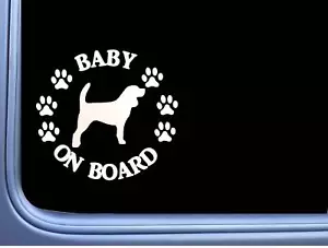 Baby on Board Beagle Hound L546 6" Sticker dog decal - Picture 1 of 1