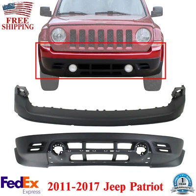 Cubierta de parachoques para Jeep Patriot 2011-2017 delantera superior e inferior con orificio de moldura Foto 1 de 4