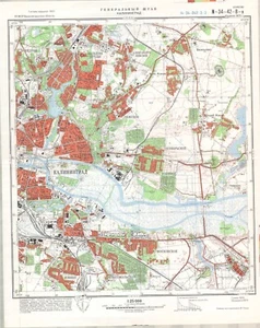 Mapa topográfico militar soviético ruso - KALININGRADO (Rusia), 1:25K, ed. 1975 - Imagen 1 de 3