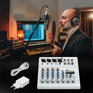 7 Kanal Stereo Live Mischpulte Audio Mixer Mischer Karaoke Board Musik Mixer DJ - Bild 1 von 22