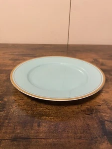 Fitz and Floyd Fine China Porcelain Pavillon Turquoise W/ Gold 7” Plates Vintage - Picture 1 of 3