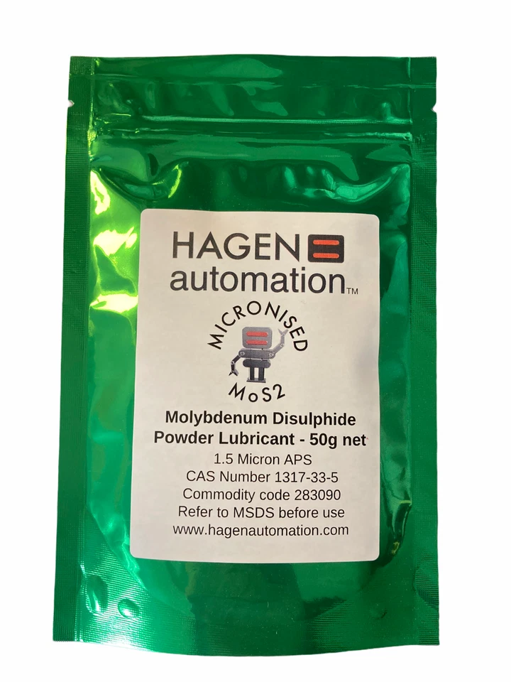 Lubricante en polvo seco disulfuro de molibdeno micronizado MoS2 50 g polvo de molibdeno