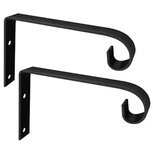 Iron Wall Mounted Hooks, Metal Bracket for Plant Hangers, Lantern, Flower Basket - Picture 1 of 7