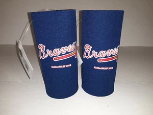 Atlanta Braves MLB 1 pack Ultra Slim Can Koozie cooler Hugger - Picture 1 of 2