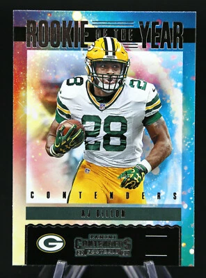 2020 Contenders AJ DILLON #RY-AJD Rookie Of The Year Contender Green Bay Packers - Image 1 of 4