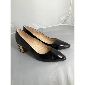 Adrienne Vittadini Flori Damen-Pumps schwarz goldfarben Schuhe – Größe 11M – gebraucht - Bild 1 von 9