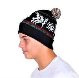 KESIS Humping Reindeer Ugly Christmas Beanie One Size Black - Picture 1 of 3