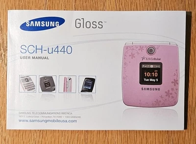 SOLO MANUAL DEL USUARIO - Teléfono celular móvil Samsung Gloss SCH-u440 - Fino Foto 1 de 3