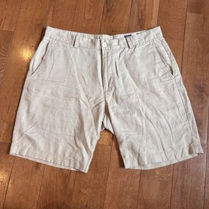 Herren Vineyard Vines Breaker Shorts Leinenmischung hellbraun Größe 36/9" Schrittlänge - Bild 1 von 7