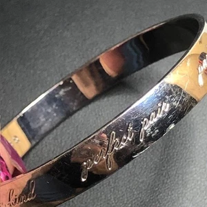 8614 Kate Spade New York Silver Tone Inspo Bangle Bracelet sisters Best Friends - Picture 1 of 6