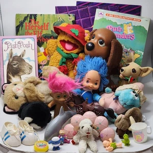 Vintage Girls Toy Lot F 1980s 1990s Rub a Dub Doggie Surf Rainbow Brite CPK - Picture 1 of 22
