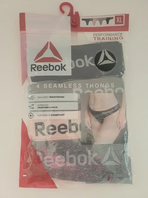 Reebok Women Seamless Performance Thongs 4 Pack Size XL 16 - Image 1 of 4