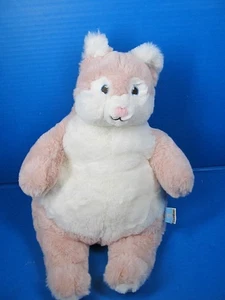 Little Cucu Sitting Kitty Cat Peach White Large Soft Plush Stuffed Animal 16" - Picture 1 of 8