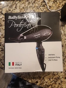 New BaBylissPRO Nano Titanium Portofino Full-Size Dryer Black, Fast Free Ship - Picture 1 of 4