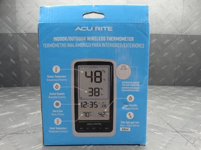 AcuRite Indoor/Outdoor Wireless Thermometer with Humidity and Clock 01128HD - Image 1 of 4