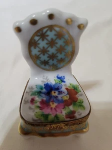 Limoges Stuhl Schmuckkästchen - Bild 1 von 7