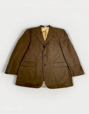 Abrigo deportivo Joseph & Lyman 100 % cachemir para hombre talla 42R 2 botones marrón Foto 1 de 4