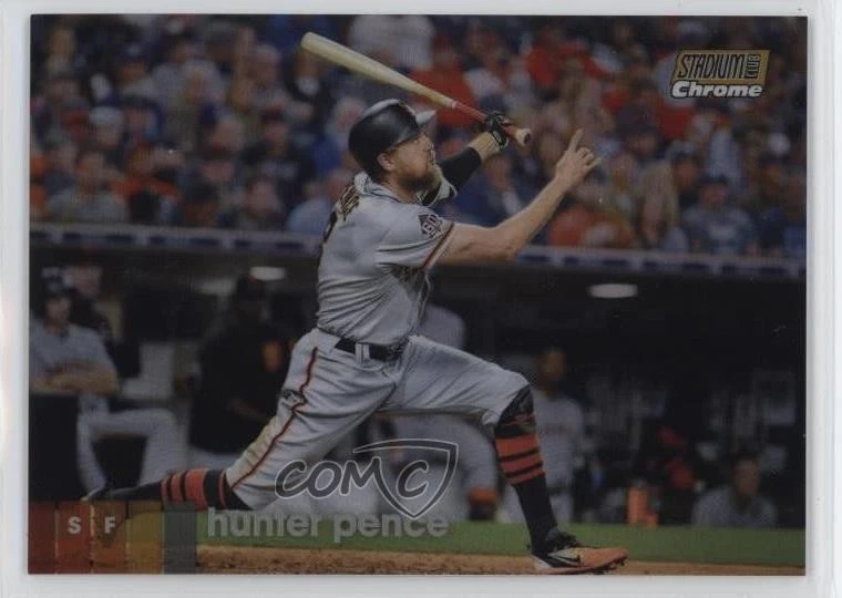 2020 Topps Stadium Club Chrome Gold Refractor /50 Hunter Pence #371 - Image 1 of 2