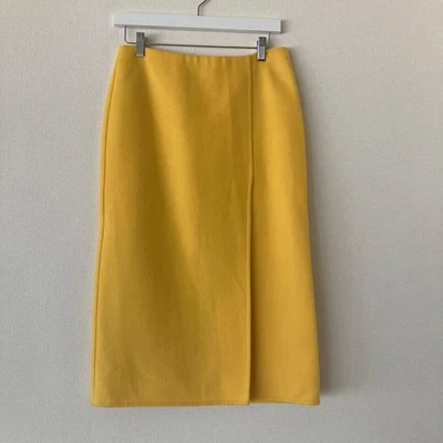 Falda larga ajustada Emilio Pucci de lana amarilla patrón liso para mujer de Japón Foto 1 de 4