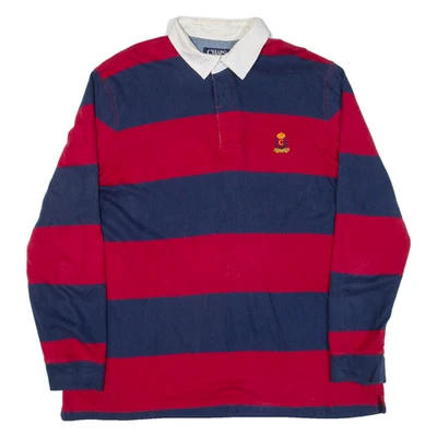 CHAPS Mens Polo Shirt Blue Striped Long Sleeve 2XL - Image 1 of 4